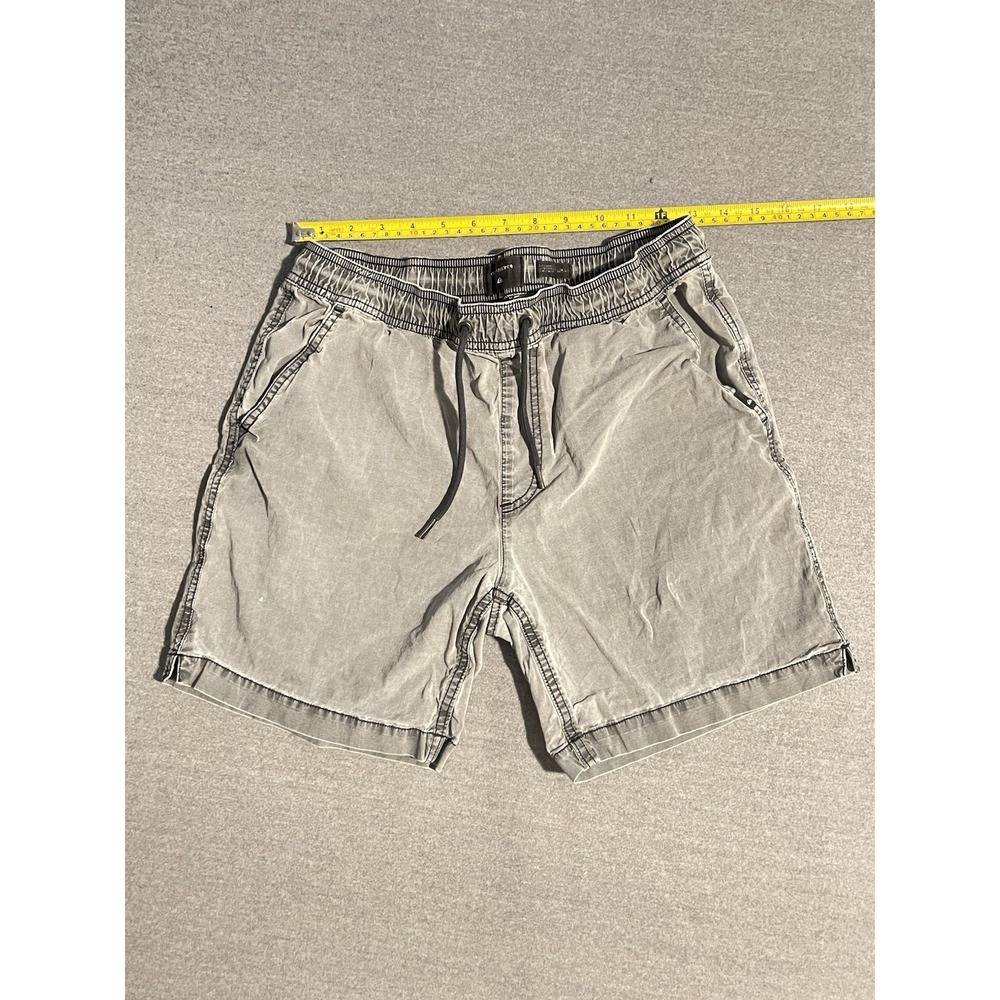 Quiksilver Men's Gray Elastic Waist Shorts Casual Surf‎ Lounge Drawstring Shorts